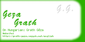 geza grath business card