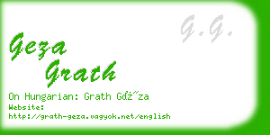 geza grath business card